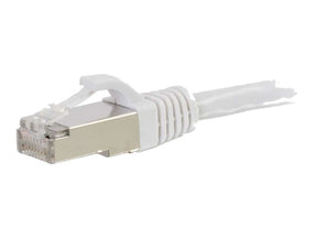 C2G Cat6a Booted Shielded (STP) Network Patch Cable - Cabo patch - RJ-45 (M) para RJ-45 (M) - 2 m - PTB - CAT 6a - moldado, sem nós, entrançado - branco (89937)