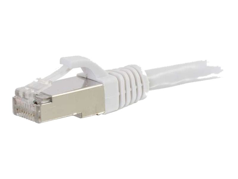C2G Cat6a Booted Shielded (STP) Network Patch Cable - Patch cable - RJ-45 (M) to RJ-45 (M) - 50 cm - PTB - CAT 6a - molded, knotless, braided - white (89934)