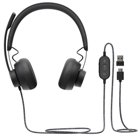 Logitech Zone Wired MSFT Teams - Headphones - In Ear - With Cable - USB-C - Graphite - Certified for Microsoft Teams