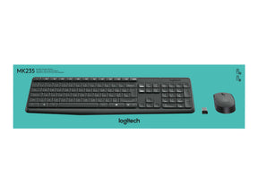 Logitech MK235 - Conjunto de teclado e rato - sem fios - 2.4 GHz - Italiano/Mediterrânico