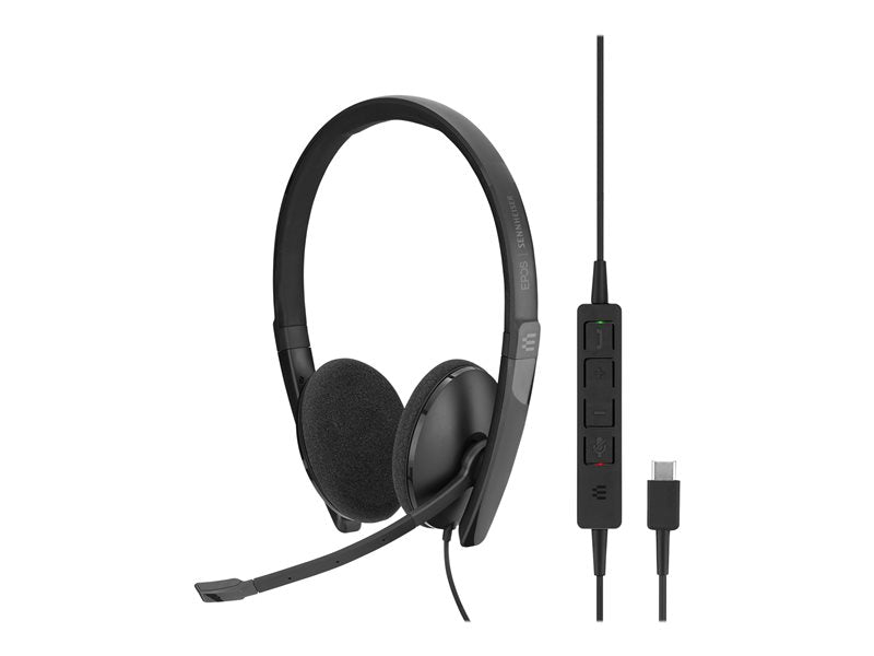 EPOS I SENNHEISER ADAPT SC 160 USB-C - Serie SC 100 - auriculares - supraaurales - con cable - USB-C - negro - Certificado para Skype for Business