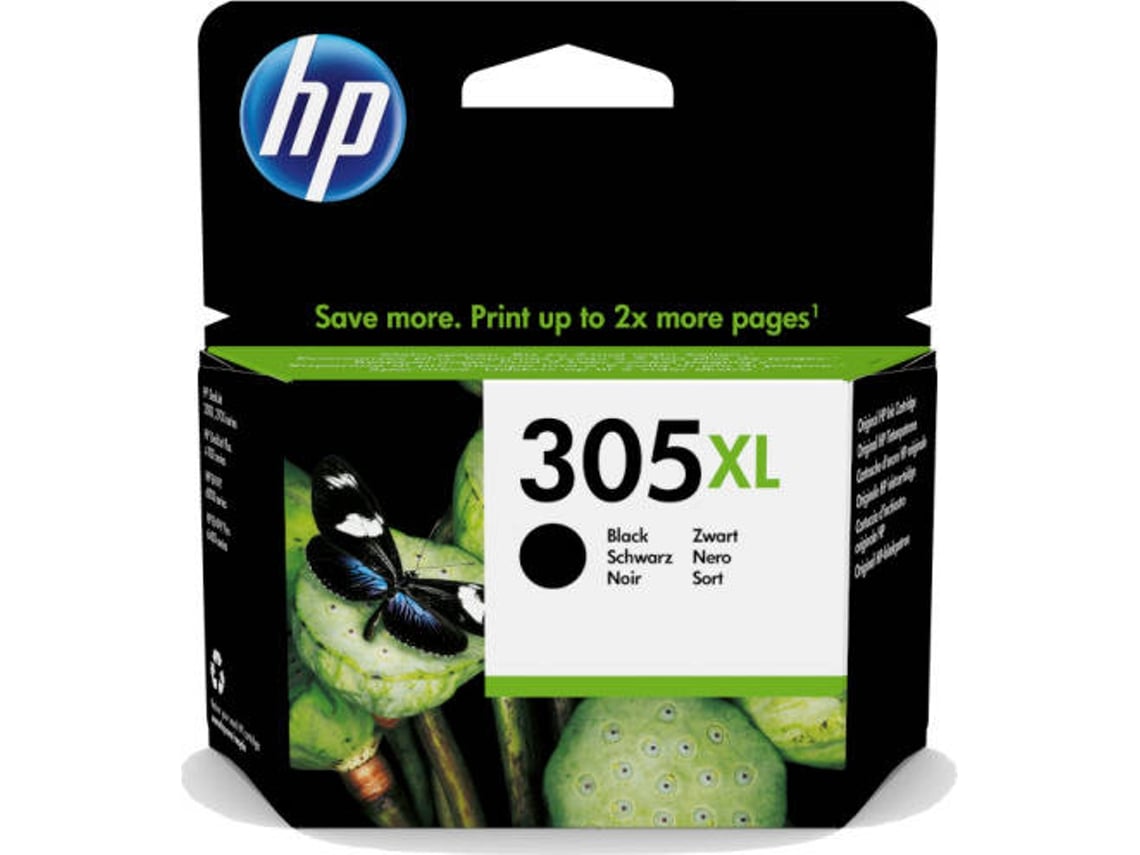 HP 305XL - 4 ml - Alto rendimiento - Pigmento negro - Genuino - Cartucho de tinta - para Deskjet 23XX, 27XX, 41XX, DeskJet Plus 41XX, ENVY 60XX, 64XX, ENVY Pro 64XX