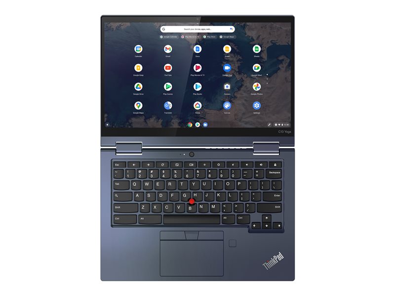 Lenovo ThinkPad C13 Yoga Gen 1 Chromebook 20UX - Design invertido - AMD Ryzen 5 3500C / 2.1 GHz - Chrome OS - Radeon Graphics - 8 GB RAM - 128 GB SSD NVMe - 13.3" IPS ecrã de toque 1920 x 1080 (Full HD) - Wi-Fi 6 - azul abismo - kbd: Português