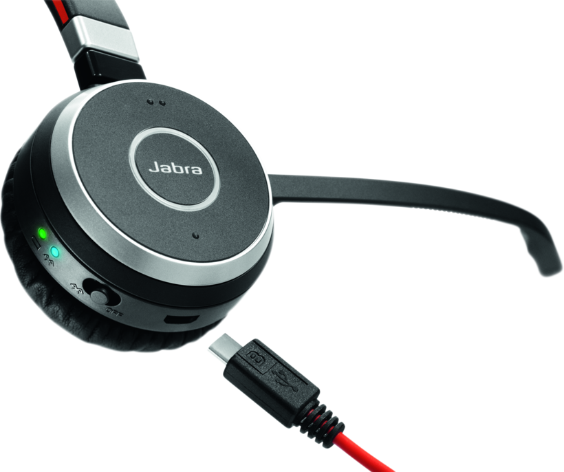 Jabra Evolve 65 SE MS Mono - Auscultadores - no ouvido - bluetooth - sem fios - USB - Certificado para Microsoft Teams - para Jabra Evolve, LINK 380a MS