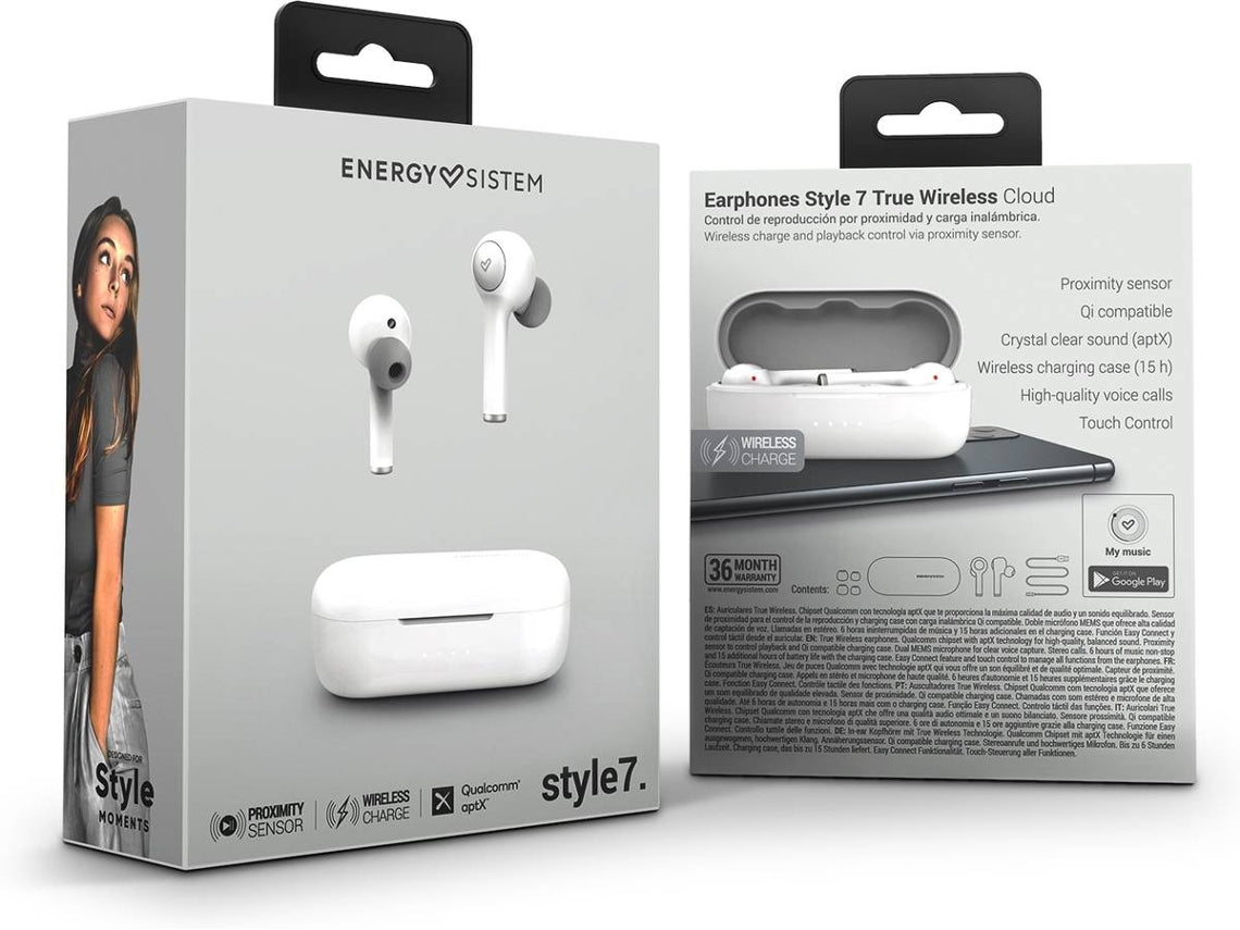 Energy Style 7 - Auscultadores sem fios com microfonoe - intra-auricular - bluetooth - nuvem