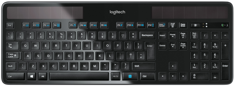 Logitech Wireless Solar K750 - Keyboard - Wireless - 2.4GHz - German