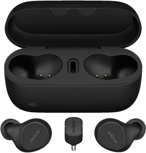 Jabra Evolve2 7 MS - Auriculares inalámbricos con micrófono - intrauditivos - bluetooth - cancelación activa de ruido - USB-C mediante adaptador Bluetooth - aislamiento de ruido - negro