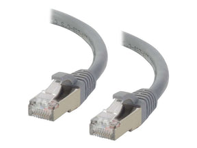 C2G Cat6a Booted Shielded (STP) Network Patch Cable - Cabo patch - RJ-45 (M) para RJ-45 (M) - 20 m - PTB - CAT 6a - moldado, sem nós, entrançado - cinza (89924)