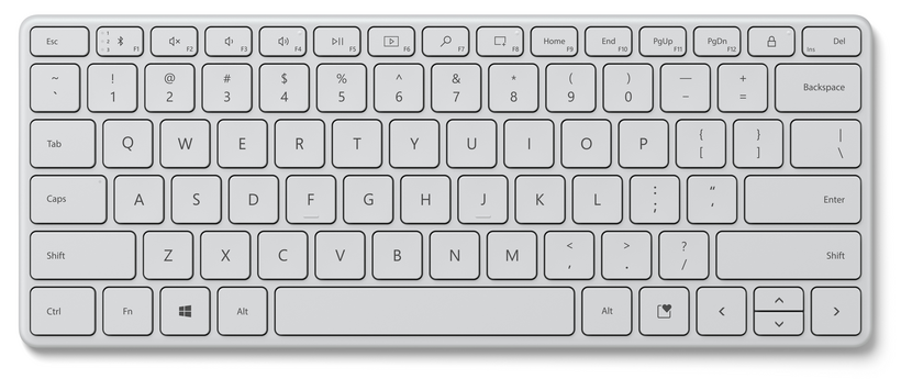 Microsoft Designer Compact - Teclado - Inalámbrico - Bluetooth 5.0 - Inglés - Glacier