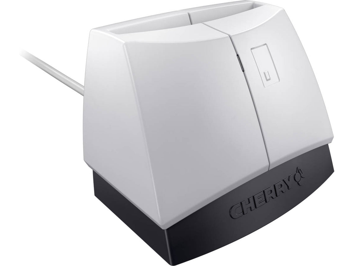 CHERRY SmartTerminal ST-1144 - Leitor de SMART card - USB 2.0 - branco (topo), base negra