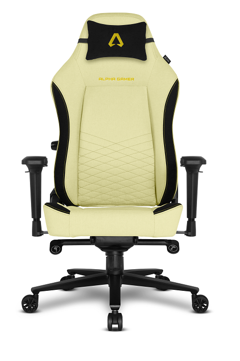 Alpha Gamer Chair Alegra Fabric Yellow