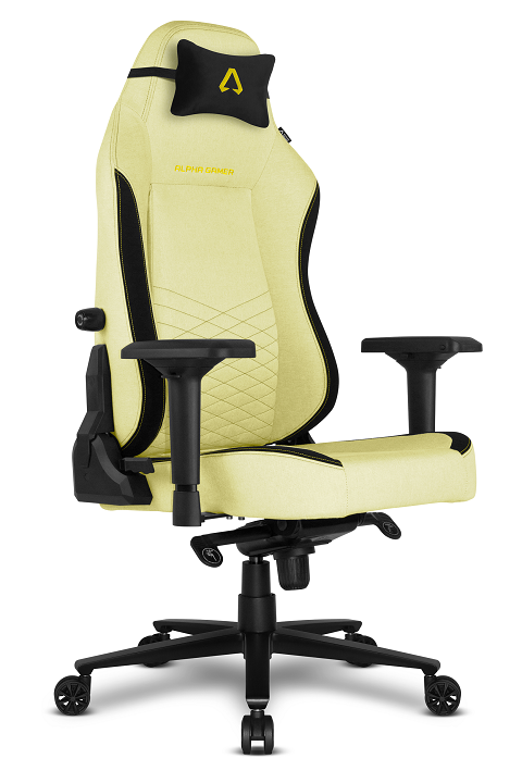 Cadeira Alpha Gamer Alegra Fabric Yellow
