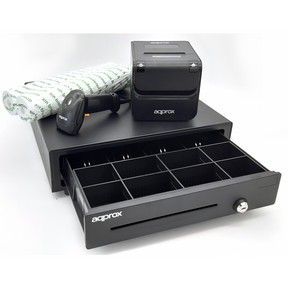 APPROX 4180 POS Pack - POS80AMUSE Printer + CASH01 Drawer + LS02AS Scanner + Roll