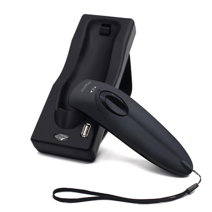 Leitor Códigos de barras APPROX Portátil 2D LS10 c/ suporte, Preto - Bluetooth/Wireless