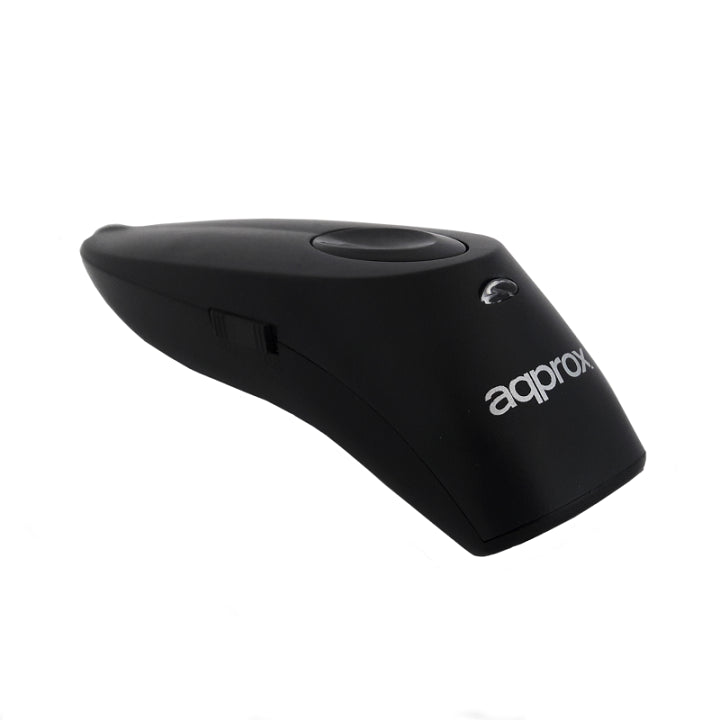 Escáner de código de barras 2D de mano APPROX LS10 con soporte, negro - Bluetooth/inalámbrico