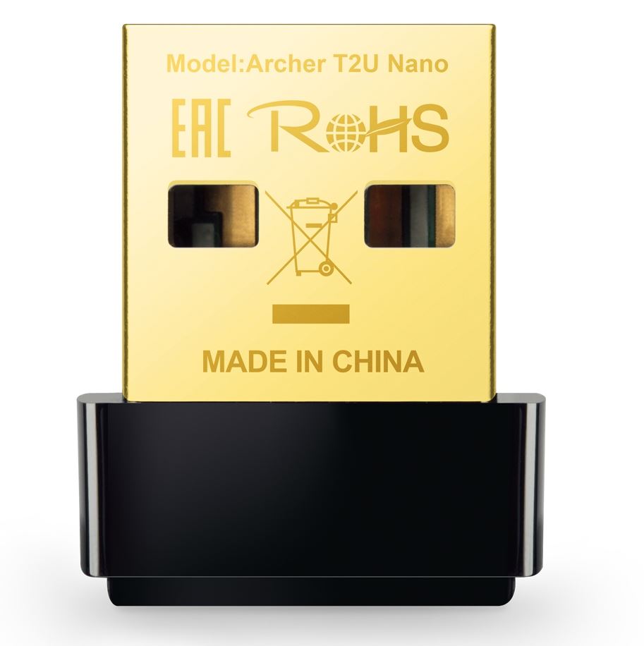 Adaptador Inalámbrico USB 2.0 TP-LINK AC600 Nano 433Mbps/5GHz -ArcherT2UNano