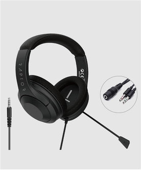 Raptor-Auriculares Gaming H300 Negro