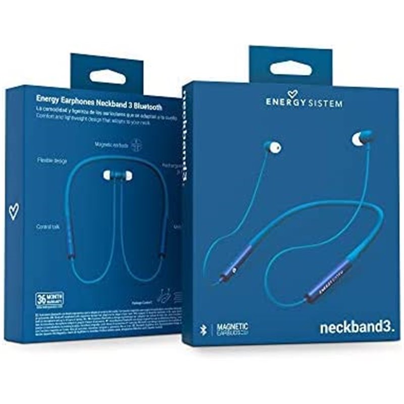 Energy Neckband 3 - In-ear headphones with microphone - in-ear - neckband - bluetooth - wireless - blue