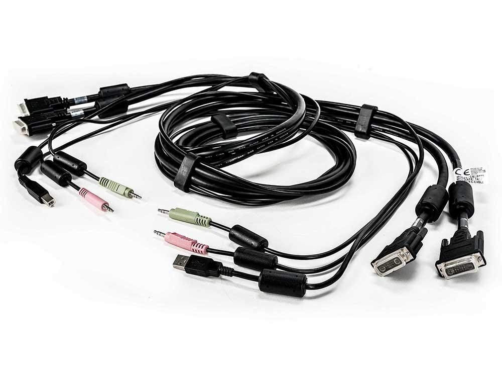 CONJUNTO DE CABLE 2-DVI-I/1-USB/2-AUDIO