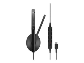 EPOS I SENNHEISER ADAPT SC 160 USB-C - Serie SC 100 - auriculares - supraaurales - con cable - USB-C - negro - Certificado para Skype for Business