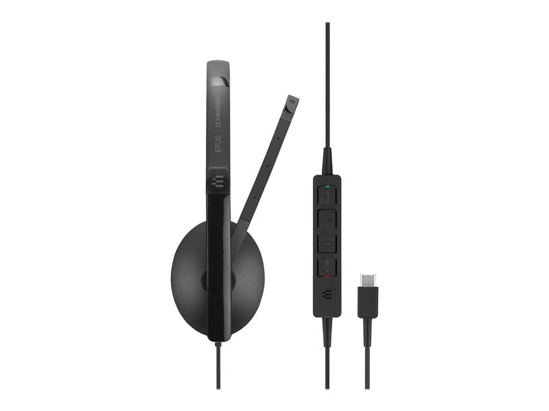 EPOS I SENNHEISER ADAPT SC 160 USB-C - Serie SC 100 - auriculares - supraaurales - con cable - USB-C - negro - Certificado para Skype for Business