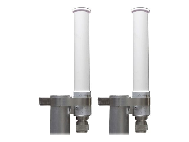 HPE Aruba ANT-2x2-5005 - Antenna Kit - Pole Mount - Outdoor - 5 dBi (for 4.9 - 5.875 GHz) - Omni-directional - White - for HPE Aruba AP-584, AP-585, AP-587 , AirMesh MSR4KP (JW026A)