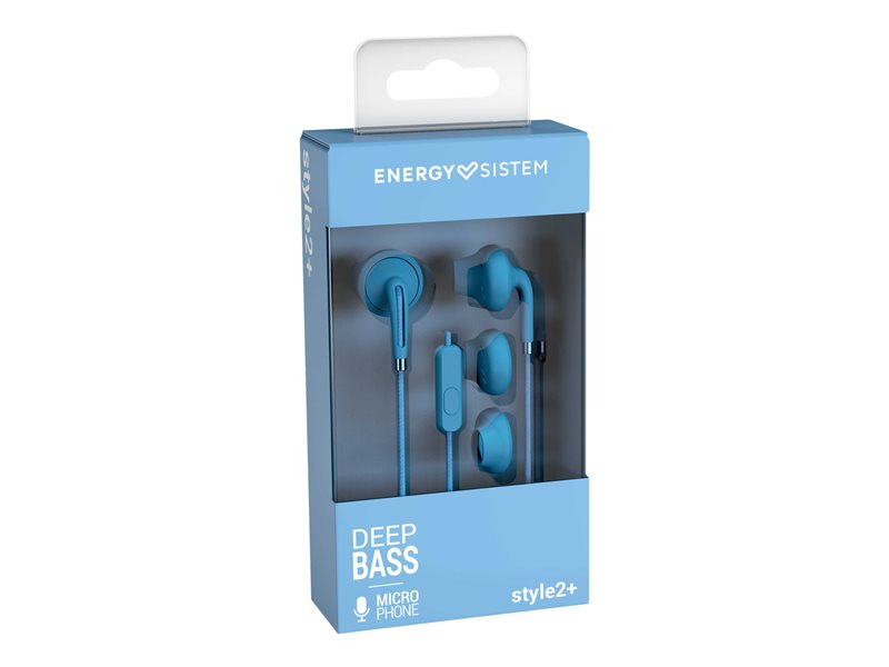 Energy Style 2+ - In-Ear Headphones with Microphone - Ear Bud - With Cable - 3.5mm Jack - Sky