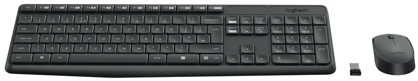 Logitech MK235 - Keyboard and Mouse Combo - Wireless - 2.4GHz - German