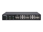 QNAP QSW-M1208-8C - Switch - Admin - 4 x 10 Gigabit SFP+ + 8 x 10 Gigabit SFP+/RJ-45 combo - desktop, rail mountable (QSW-M1208-8C)