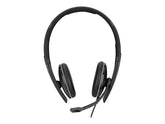 EPOS I SENNHEISER ADAPT SC 165 USB-C - SC 100 series - headphones - on ear - with cable - 3.5mm jack, USB-C - black - Certified for Skype for Business