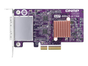 QNAP QXP SATA Expansion Card - Controlador de memória - SATA 6Gb/s / SAS 6Gb/s - baixo perfil - RAID (expansão de disco rígido) JBOD - PCIe 3.0 x4 (QXP-800ES-A1164)