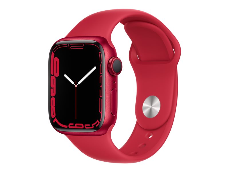 Apple Watch Series 7 GPS, 41mm (PRODUCT)RED Aluminum Case with (PRODUCT)RED Sport Band - Regular