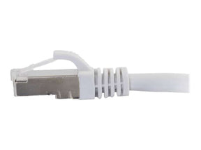 C2G Cat6a Booted Shielded (STP) Network Patch Cable - Cabo patch - RJ-45 (M) para RJ-45 (M) - 1 m - PTB - CAT 6a - moldado, sem nós, entrançado - branco (89935)