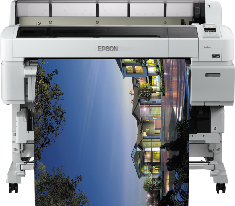 Epson SureColor SC-T5200 - 36" large format printer - color - inkjet - Roll (91.4 cm) - 2,880 x 1,440 dpi - up to 0.46 min/page (mono)/ up to 0.46 min/page (color) - USB 2.0, Gigabit LAN - cutter