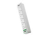 APC SurgeArrest Essential - Surge Protector - AC 230 V - Output Connectors: 5 - UK - White (PM5T-UK)