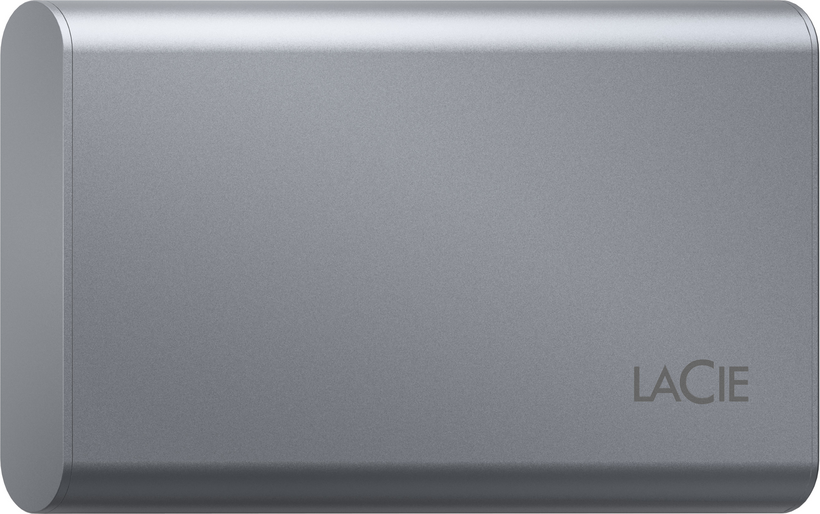 LaCie Portable SSD STKS1000400 - SSD - 1 TB - External (Portable) - USB (USB C Connector) - Brushed Gray - with Seagate Rescue Data Recovery