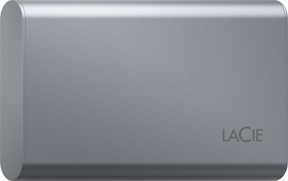 LaCie Portable SSD STKS2000400 - SSD - 2 TB - External (Portable) - USB (USB C Connector) - Brushed Gray - with Seagate Rescue Data Recovery