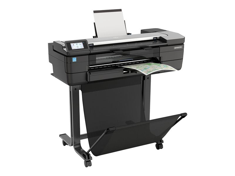 HP DesignJet T830 - 24" multifunction printer - color - inkjet - 610 x 2770 mm (original) - Roll (61 cm) (media) - up to 0.43 min/page (print) - 1 roll - Gigabit LAN, Wi-Fi(n), USB host