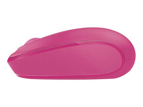 Microsoft Wireless Mobile Mouse 1850 - Mouse - right- and left-handed - optical - 3 buttons - wireless - 2.4 GHz - USB wireless receiver - magenta (U7Z-00065)