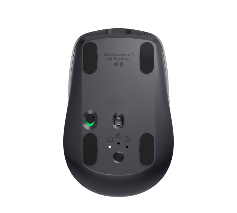 Logitech MX Anywhere 3 for Business - Mouse - laser - 6 buttons - wireless - Bluetooth, 2.4 GHz - USB receiver Logitech Logi Bolt - graphite