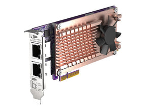 QNAP QM2-2P2G2T - Memory Controller - M.2 - M.2 NVMe Card / PCIe 3.0 (NVMe) - Low Profile - PCIe 3.0 x4, 2.5 Gigabit Ethernet - for QNAP QVP-63, TS-453, 473, 673, 832, 873, TVS-672, 872, h1288, VioStor QVP-85