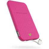 Energy Extra Battery 2500 - Carregador portátil - 2500 mAh - 1000 mA - 2 conectores de saída (USB, Micro USB Tipo B) - Fuchsia