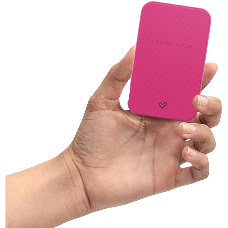 Energy Extra Battery 2500 - Portable charger - 2500 mAh - 1000 mA - 2 output connectors (USB, Micro USB Type B) - Fuchsia