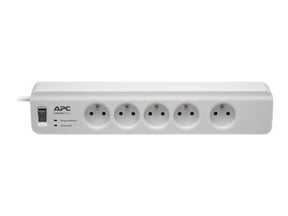 APC SurgeArrest Essential - Protector contra picos de corrente - AC 230 V - 2300 Watt - conectores de saída: 5 - Bélgica, França - branco (PM5-FR)