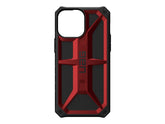 UAG Rugged Case for iPhone 13 Pro Max 5G [6.7-inch] - Monarch Crimson - Tampa posterior para telemóvel - resistente - policarbonato, borracha, pele de grão superior, liga metálica - escarlate - 6.7" - para Apple iPhone 13 Pro Max