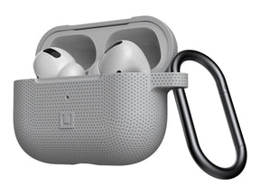 [U] DOT para Apple AirPods Pro - Estuche Rígido para Auriculares Inalámbricos - Silicona - Gris - para Apple AirPods Pro