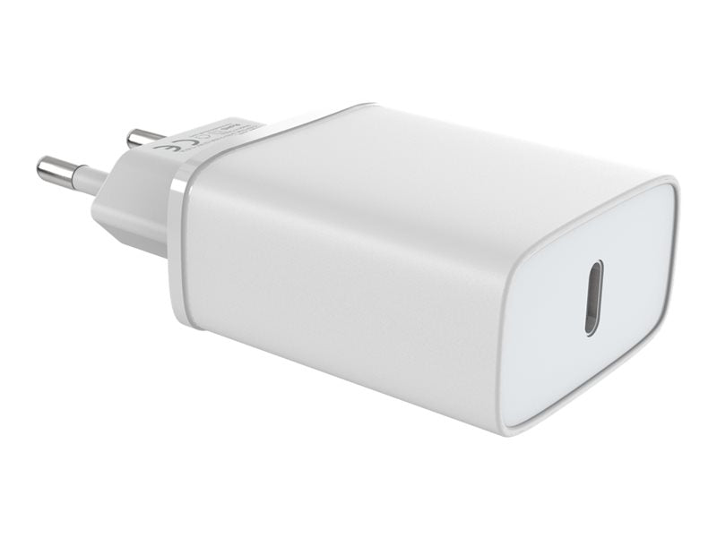 VISION Professional installation-grade USB-C Fast Charger with EU Plug adapter - LIFETIME WARRANTY - From MFI certified factory - 30W - 5V/3A or 9V/2.2A or 12V/1.67A - USB-C socket - EU CEE 7/7 Schuko plug-fast charging with iPhone, Pro and Pro Ma
