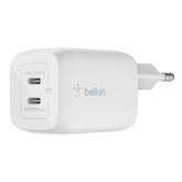 Belkin BOOST CHARGE PRO GaN - Adaptador de alimentação - tecnologia PPS e GaN - 65 Watt - Fast Charge, PD 3.0 - 2 conectores de saída (2 x USB-C) - branco