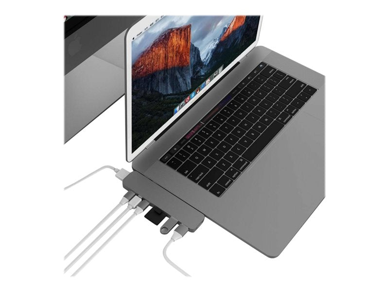 HyperDrive Pro 8-in-2 Hub - Estação de engate - USB-C x 2 - HDMI, Mini DP (GN28D-GRAY)