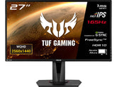 ASUS TUF Gaming VG27AQ - Monitor LED - gaming - 27" - 2560 x 1440 WQHD @ 165 Hz - IPS - 350 cd/m² - 1000:1 - HDR10 - 1 ms - 2xHDMI, DisplayPort - altifalantes - preto